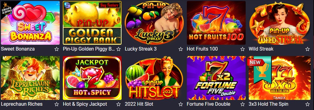 Азартные игры ПинАп казино